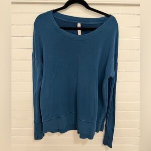 Athleta Blue Long Sleeve Top